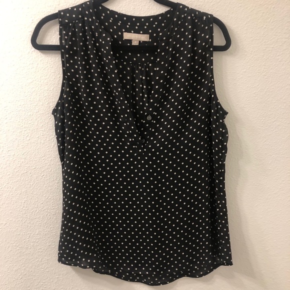 Banana Republic Tops - Banana republic polka dot blouse black small